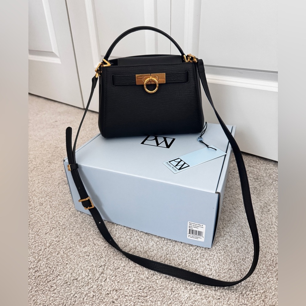 Madison Micro Top Handle Black Bag (Small) | Parisa Wang